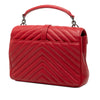 Secondhand Saint Laurent Medium Quilted Chevron Sheepskin College Satchel