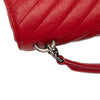Saint Laurent Medium Quilted Chevron Sheepskin College Satchel Secondhand