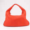 Bottega Veneta Intrecciato Hobo Leather Shoulder Bag in Red Secondhand