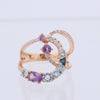 Secondhand Collection Privée Diamond Ring in Multicolor K18PG 5.3g 129 S008 D026