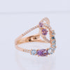 Secondhand Collection Privée Diamond Ring in Multicolor K18PG 5.3g 129 S008 D026