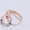 Secondhand Collection Privée Diamond Ring in Multicolor K18PG 5.3g 129 S008 D026