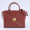 Valentino Garavani One Studs Leather 2Way Shoulder Bag in Chestnut Secondhand
