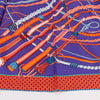 Hermès Carré 90 Fouets et Badines" 100% Silk Scarf in Purple Secondhand