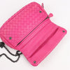 BOTTEGA VENETA Intrecciato Leather Chain Shoulder Bag in Hot Pink Secondhand