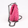BOTTEGA VENETA Intrecciato Leather Chain Shoulder Bag in Hot Pink Secondhand