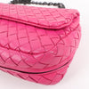 BOTTEGA VENETA Intrecciato Leather Chain Shoulder Bag in Hot Pink Secondhand