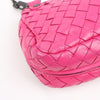 BOTTEGA VENETA Intrecciato Leather Chain Shoulder Bag in Hot Pink Secondhand