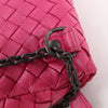 BOTTEGA VENETA Intrecciato Leather Chain Shoulder Bag in Hot Pink Secondhand