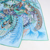 Hermès Carré 90 "PLUMES EN FETE" 100% Silk Scarf in Blue Secondhand