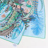 Hermès Carré 90 "PLUMES EN FETE" 100% Silk Scarf in Blue Secondhand