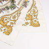 Hermès Carré 90 "LA PROMENADE DE LONGCHAMPS" 100% Silk Scarf in Ecru Secondhand