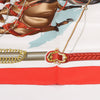 Hermès Carré 90 "ATTELAGE EN ARBALETE" Silk handkerchief in Red Secondhand