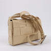 Bottega Veneta Maxi Intrecciato Cassette Leather Shoulder Bag in Beige Secondhand