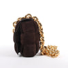 Bottega Veneta Padded Chain Cassette Maxi Intrecciato Suede Shoulder Bag in Brown Secondhand