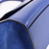 CELINE Trapeze Leather x Suede 2Way Handbag in Blue Secondhand