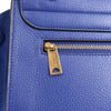 CELINE Trapeze Leather x Suede 2Way Handbag in Blue Secondhand