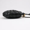 Bottega Veneta Intrecciato Sardines Leather Shoulder Bag in Black Secondhand