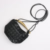 Bottega Veneta Intrecciato Sardines Leather Shoulder Bag in Black Secondhand