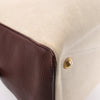 HERMES Victoria 43 Taurillon x Toile Travel Bag in Brown x Beige Secondhand