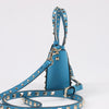 Valentino Garavani Rockstud Mini Leather 2Way Handbag in Blue Secondhand