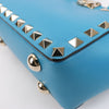 Valentino Garavani Rockstud Mini Leather 2Way Handbag in Blue Secondhand