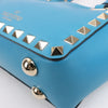 Valentino Garavani Rockstud Mini Leather 2Way Handbag in Blue Secondhand