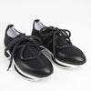 Pierre Hardy Leather x Fabric Sneakers in Black x Navy, Size 37 EU Secondhand