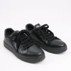 PRADA Logo Leather Sneakers in Black × White 1E282N, Size 37.5 EU Secondhand