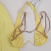 Secondhand Alessandro Vigilante Yellow Blazer with Coordinating Bra Top, Size 44/40 IT
