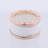 Bvlgari B.Zero1 Ring in 750 Pink Gold and White Ceramic (9.4g, Size 49) Secondhand
