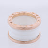 Bvlgari B.Zero1 Ring in 750 Pink Gold and White Ceramic (9.4g, Size 49) Secondhand