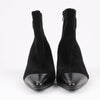 Ferragamo Gancini Leather & Suede Ankle Boots in Black, Size 4.5 US Secondhand
