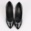 Chanel Coco Mark Leather Heels Black × Silver G29571, Size 36 EU Secondhand