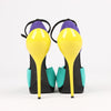 GIUSEPPE ZANNOTTI Suede Colorblock Pattern D'Orsay Pumps Secondhand