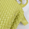 Bottega Veneta Intrecciato Small Leather 2Way Handbag in Yellowish Green Secondhand