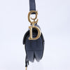 Dior Saddle Mini Bag Leather Handbag in Navy Blue (Marketplaces) Secondhand