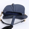 Dior Saddle Mini Bag Leather Handbag in Navy Blue (Marketplaces) Secondhand