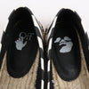 OFF-WHITE Stripes Flat Espadrillas in Black and White Diagonals, Size 37 EU Secondhand