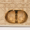 Dior Caro Raffia x Leather Medium Shoulder Bag in Beige Secondhand
