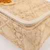 Dior Caro Raffia x Leather Medium Shoulder Bag in Beige Secondhand