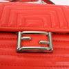 FENDI Double Micro Baguette Leather Chain Shoulder Bag in Red 8M0371 Secondhand