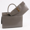 Saint Laurent Paris Uptown Leather Handbag in Gray 557653 Secondhand
