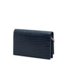 Saint Laurent Croc Embossed Leather Monogram Kate Tassel Wallet on Chain Secondhand