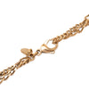 Chanel CC Gold Plated Textured Pendant Double Chain Necklace Secondhand