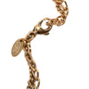 Chanel CC Gold Plated Textured Pendant Double Chain Necklace Secondhand