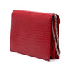 Saint Laurent Croc Embossed Leather Monogram Cassandra Clasp Bag Secondhand