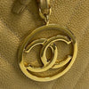 Chanel CC Chevron Caviar Vanity Case with Chain Secondhand