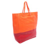 Celine CELINE Horizontalkava Tote Bag leather Orange Red Used Women Secondhand