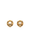 Secondhand Chanel Gold Plated CC Button Clip on Earrings